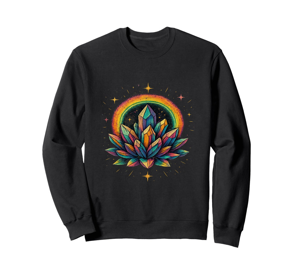 Rainbow Crystal Cluster Sweatshirt - Casual Everyday Wear Men Women - T-Shirt, Sweatshirt, Hoodie