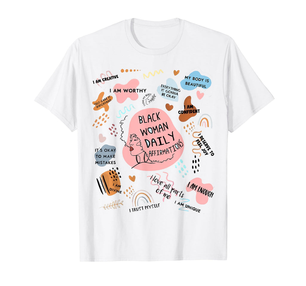 Black Daily Positive Empowering T-Shirt - Aesthetic Graphic for Adults - T-Shirt, Sweatshirt, Hoodie