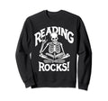 Librarian Skeleton Gothic Goth Sweatshirt - Casual Everyday Wear Men Women - T-Shirt, Sweatshirt, Hoodie