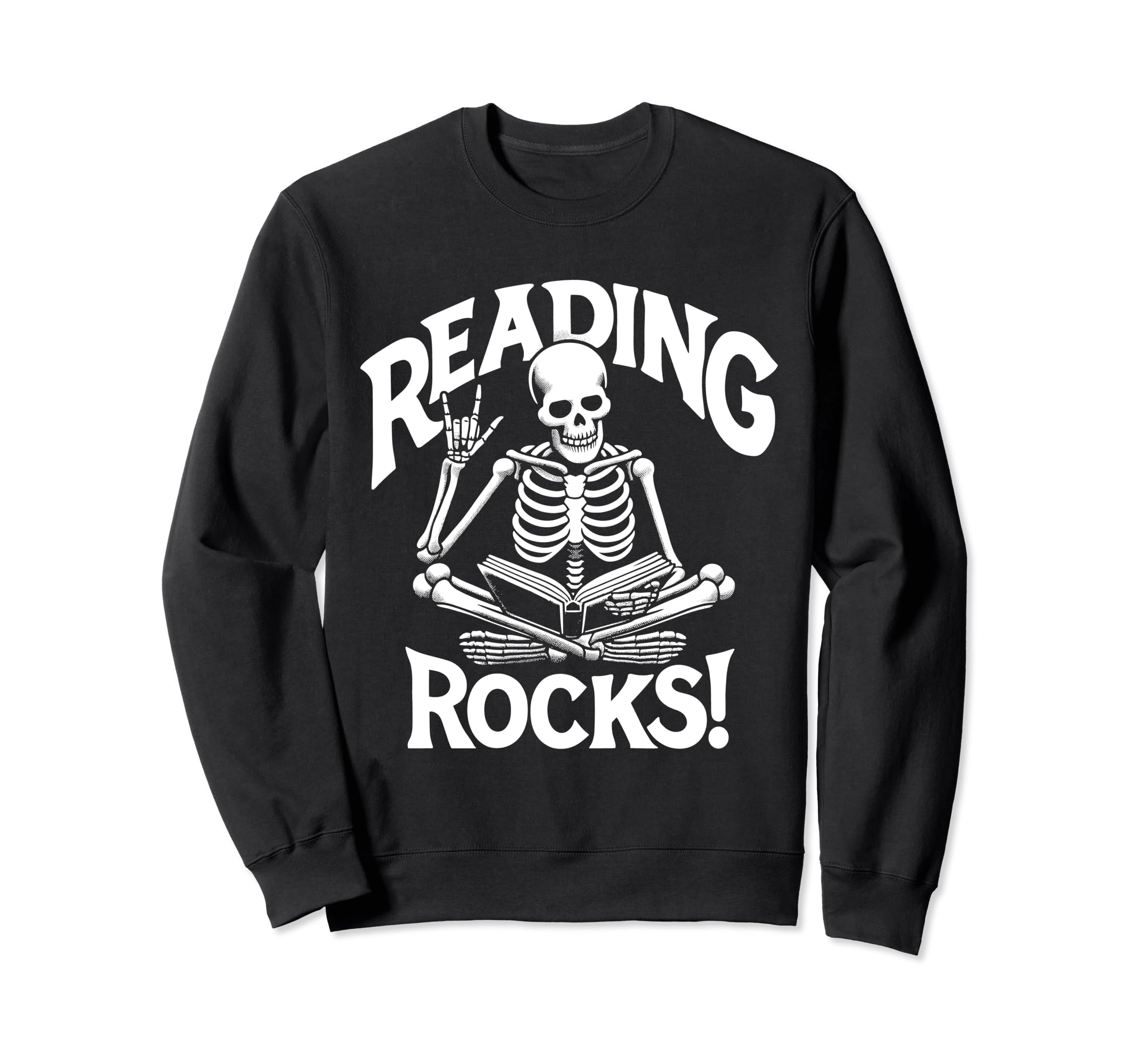 Librarian Skeleton Gothic Goth Sweatshirt - Casual Everyday Wear Men Women - T-Shirt, Sweatshirt, Hoodie