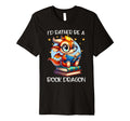 Id Rather Be Book Dragon Reading Lover T-Shirt - Minimalist Print Unisex - T-Shirt, Sweatshirt, Hoodie