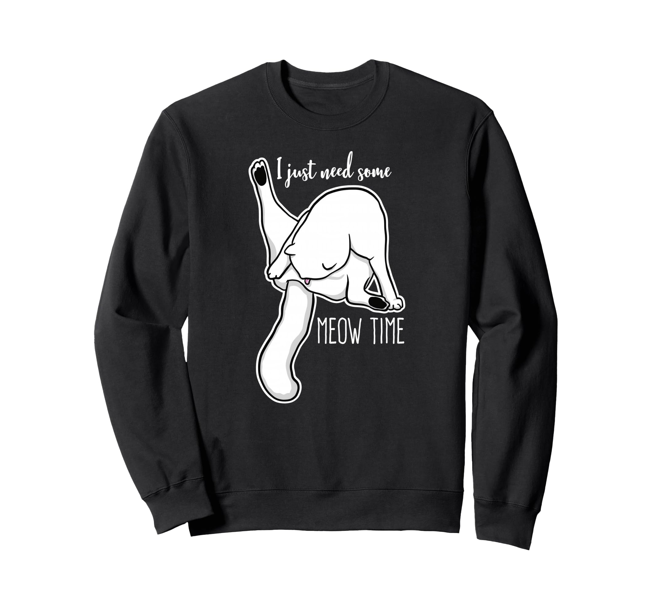 Funny Self Care Cat Licking Itself Sweatshirt - Aesthetic Graphic Unisex - T-Shirt, Sweatshirt, Hoodie