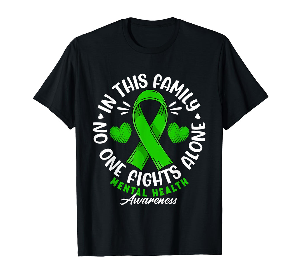 No One This Family Fights Alone I T-Shirt - Unique Graphic Men Women - T-Shirt, Sweatshirt, Hoodie