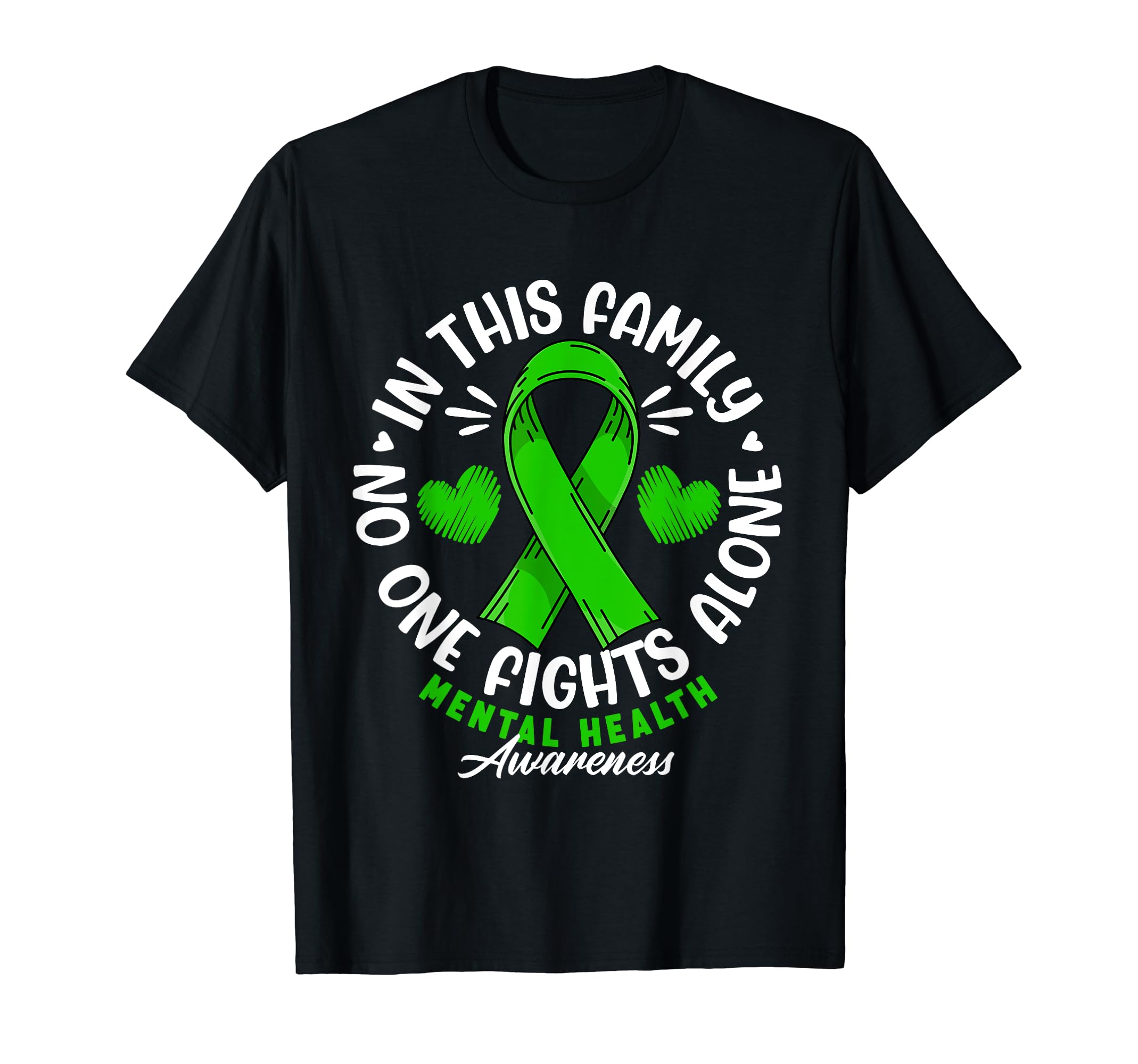 No One This Family Fights Alone I T-Shirt - Unique Graphic Men Women - T-Shirt, Sweatshirt, Hoodie