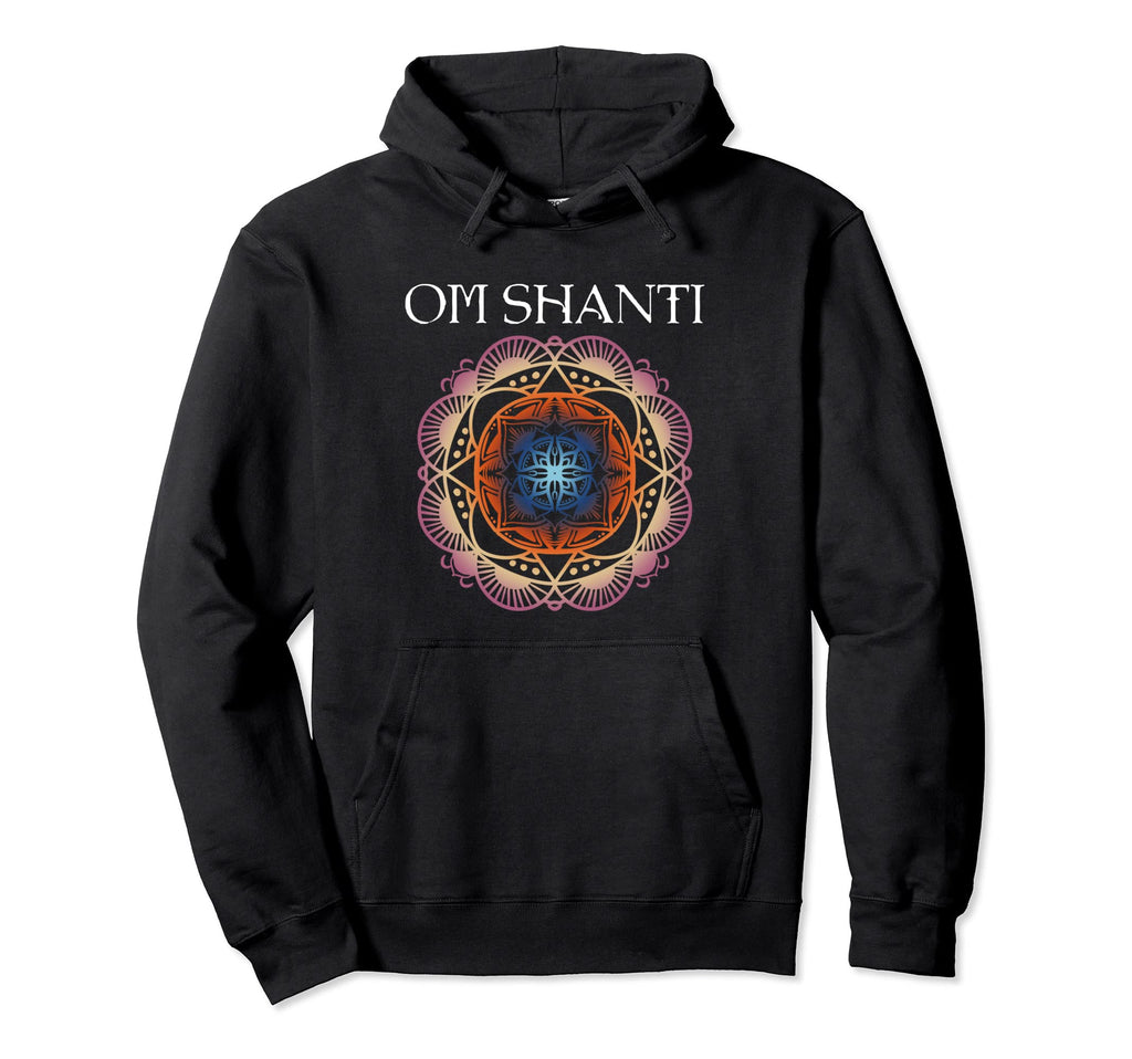 Om Shanti Colorful Mandala Geometry Hoodie - Streetwear Style Men Women - T-Shirt, Sweatshirt, Hoodie