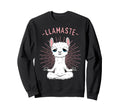 Funny Llamaste Llama Yoga Meditation Sweatshirt - Custom Art Print Unisex - T-Shirt, Sweatshirt, Hoodie