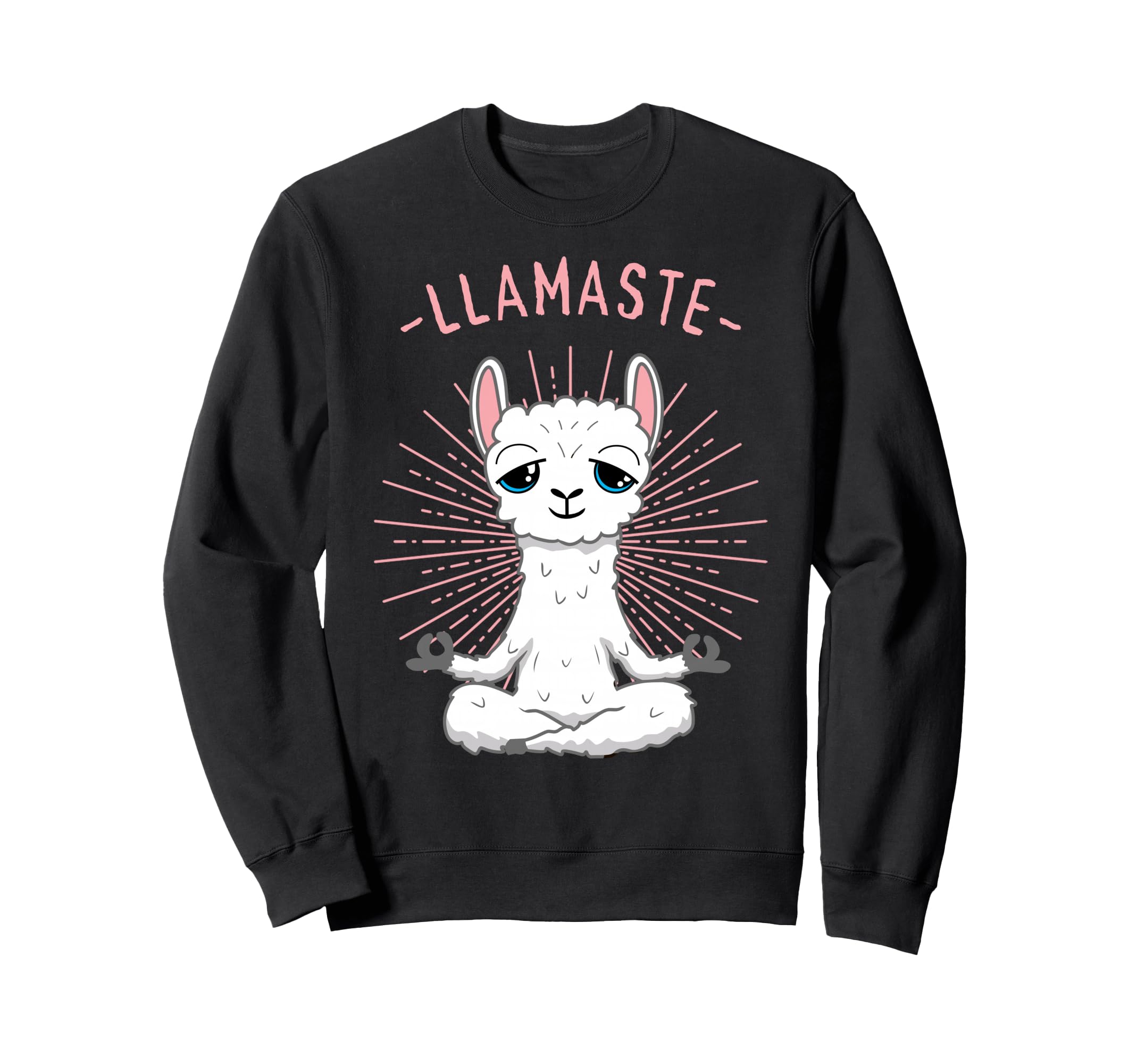 Funny Llamaste Llama Yoga Meditation Sweatshirt - Custom Art Print Unisex - T-Shirt, Sweatshirt, Hoodie