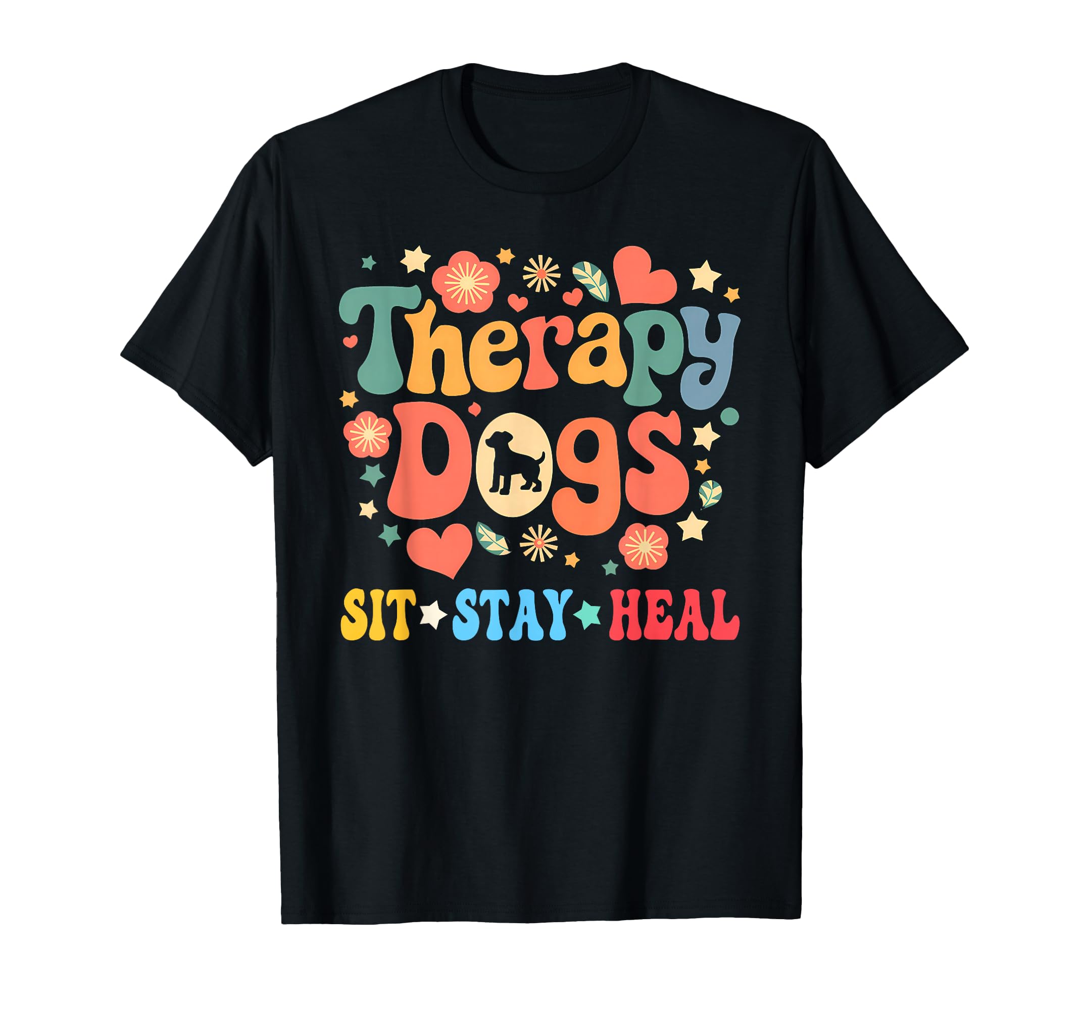 Therapy Dog Team Animal Assisted T-Shirt - Fun Novelty Design Men Women - T-Shirt, Sweatshirt, Hoodie