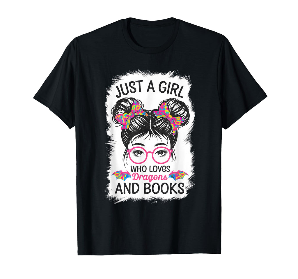 Just Who Loves Dragons And Books T-Shirt - Aesthetic Graphic for Adults - T-Shirt, Sweatshirt, Hoodie