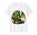 Dragon Reading Book Bookworm Books T-Shirt - Aesthetic Graphic Men Women - T-Shirt, Sweatshirt, Hoodie