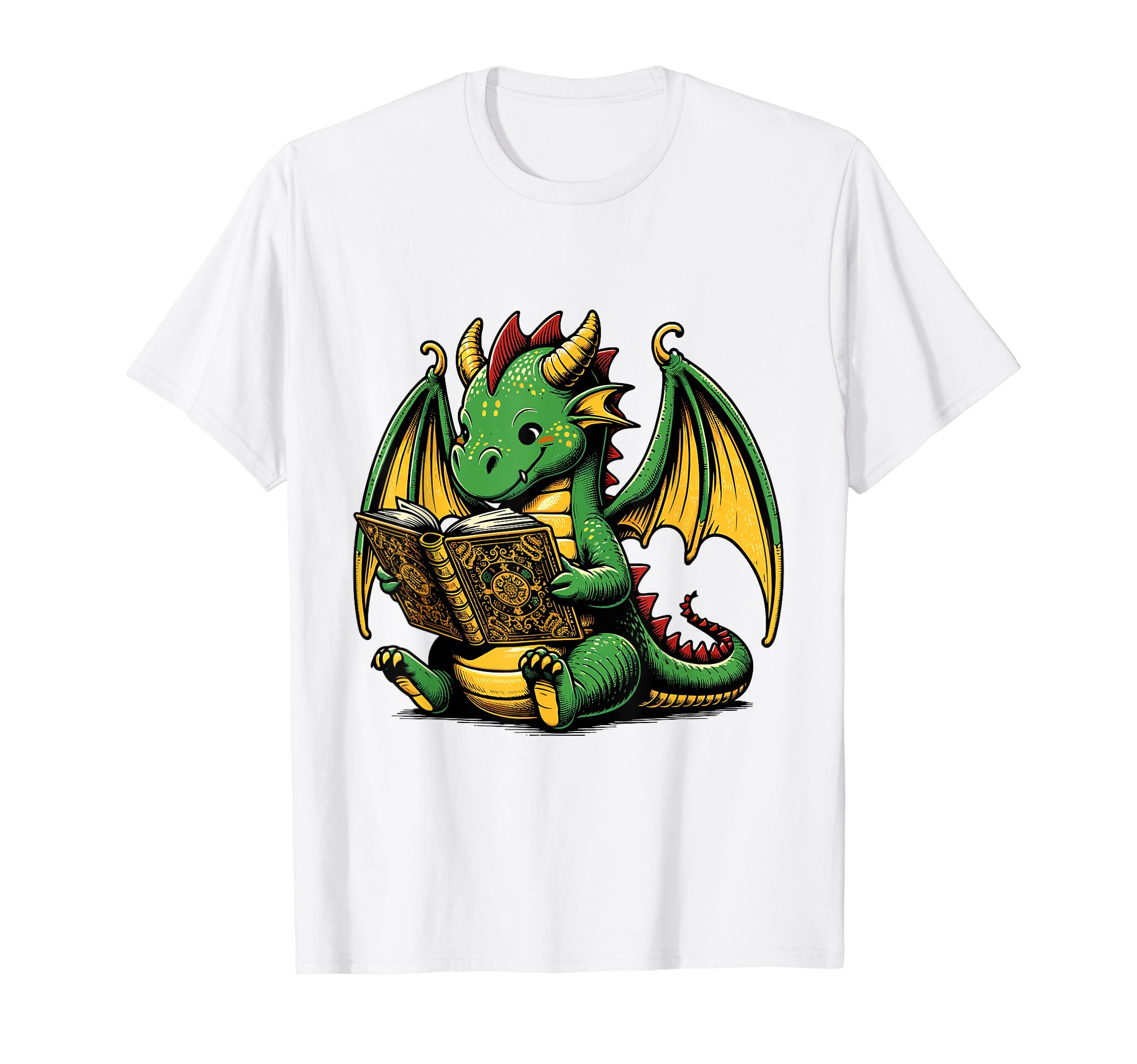 Dragon Reading Book Bookworm Books T-Shirt - Aesthetic Graphic Men Women - T-Shirt, Sweatshirt, Hoodie
