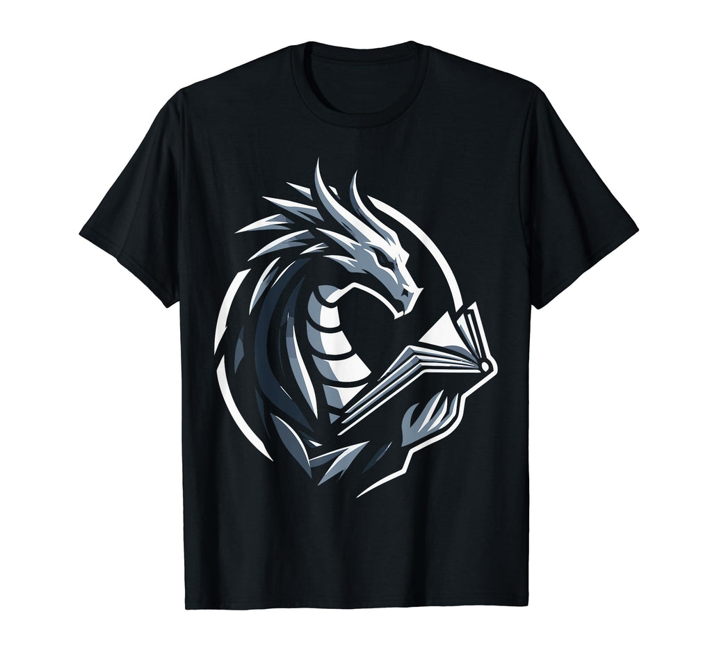 Dragon Reading Book Dragon Enthusiast T-Shirt - Unique Graphic Men Women - T-Shirt, Sweatshirt, Hoodie