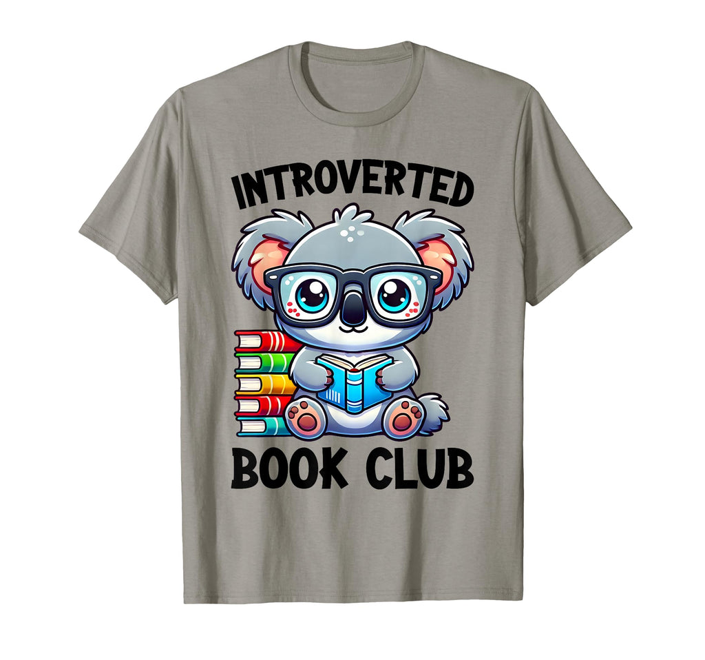 Introverted Book Club Reading Lover Koala T-Shirt - Minimalist Print Unisex - T-Shirt, Sweatshirt, Hoodie