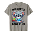 Introverted Book Club Reading Lover Koala T-Shirt - Minimalist Print Unisex - T-Shirt, Sweatshirt, Hoodie