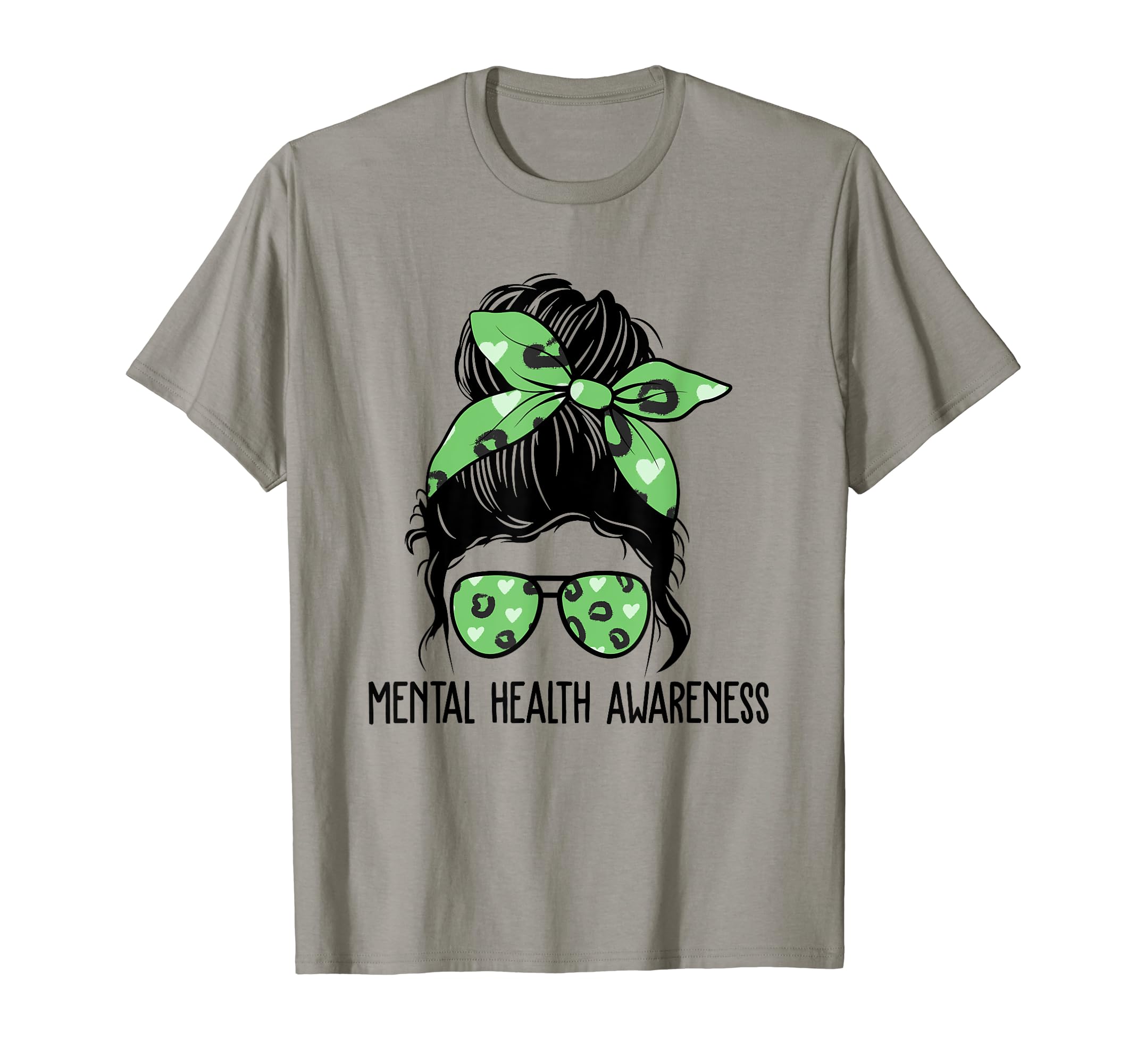 Messy Bun Mental Health Awareness T-Shirt - Aesthetic Graphic Unisex - T-Shirt, Sweatshirt, Hoodie