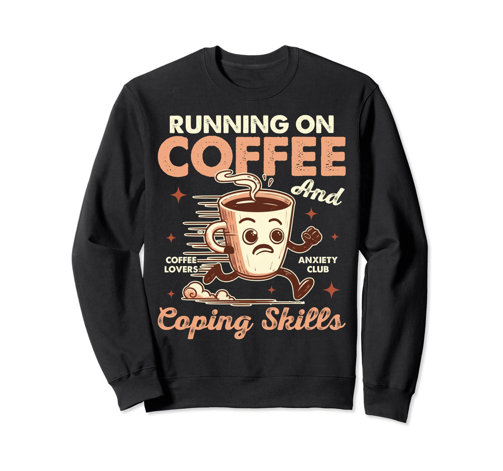 Mental Health Anxiety Running Sweatshirt - Custom Art Print for Adults - T-Shirt, Sweatshirt, Hoodie