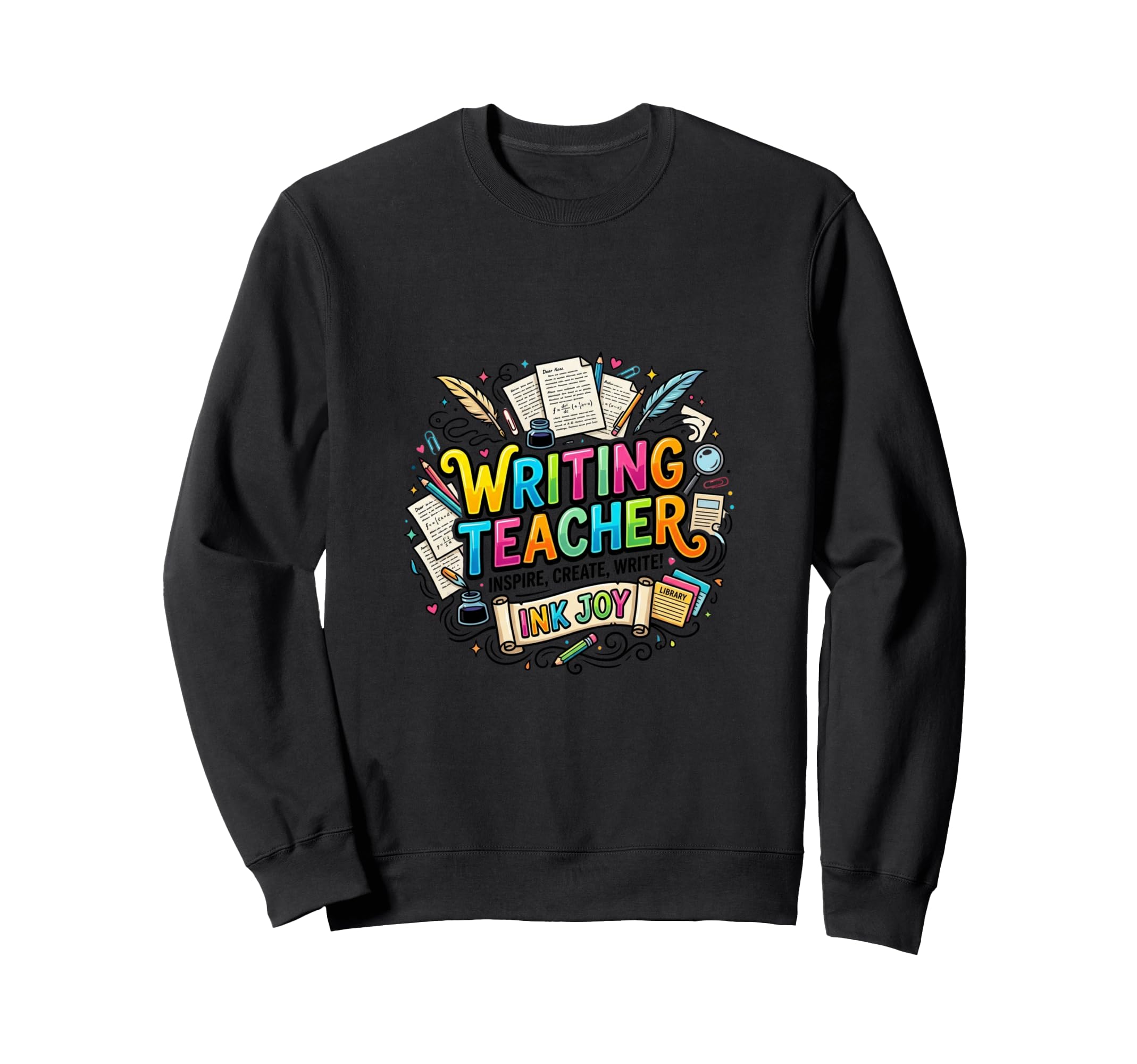 Writing Teacher Creative Sweatshirt - Fun Novelty Design for Adults - T-Shirt, Sweatshirt, Hoodie