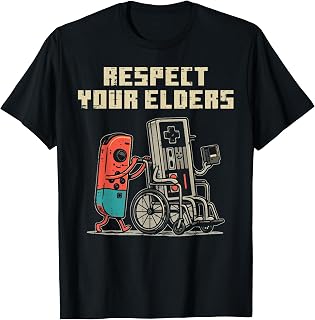Gamer Controller Respect Your Elders Funny Men Boys Kids T-Shirt Unisex T-shirt, Sweatshirt, Hoodie, Long Sleeve Tee - T-Shirt, Sweatshirt, Hoodie