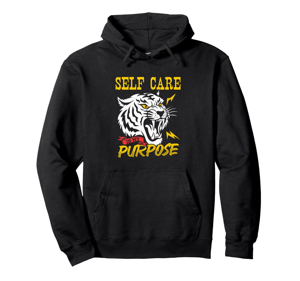 90S Self Awareness Tiger Self Care Is Hoodie - Casual Everyday Wear Unisex - T-Shirt, Sweatshirt, Hoodie