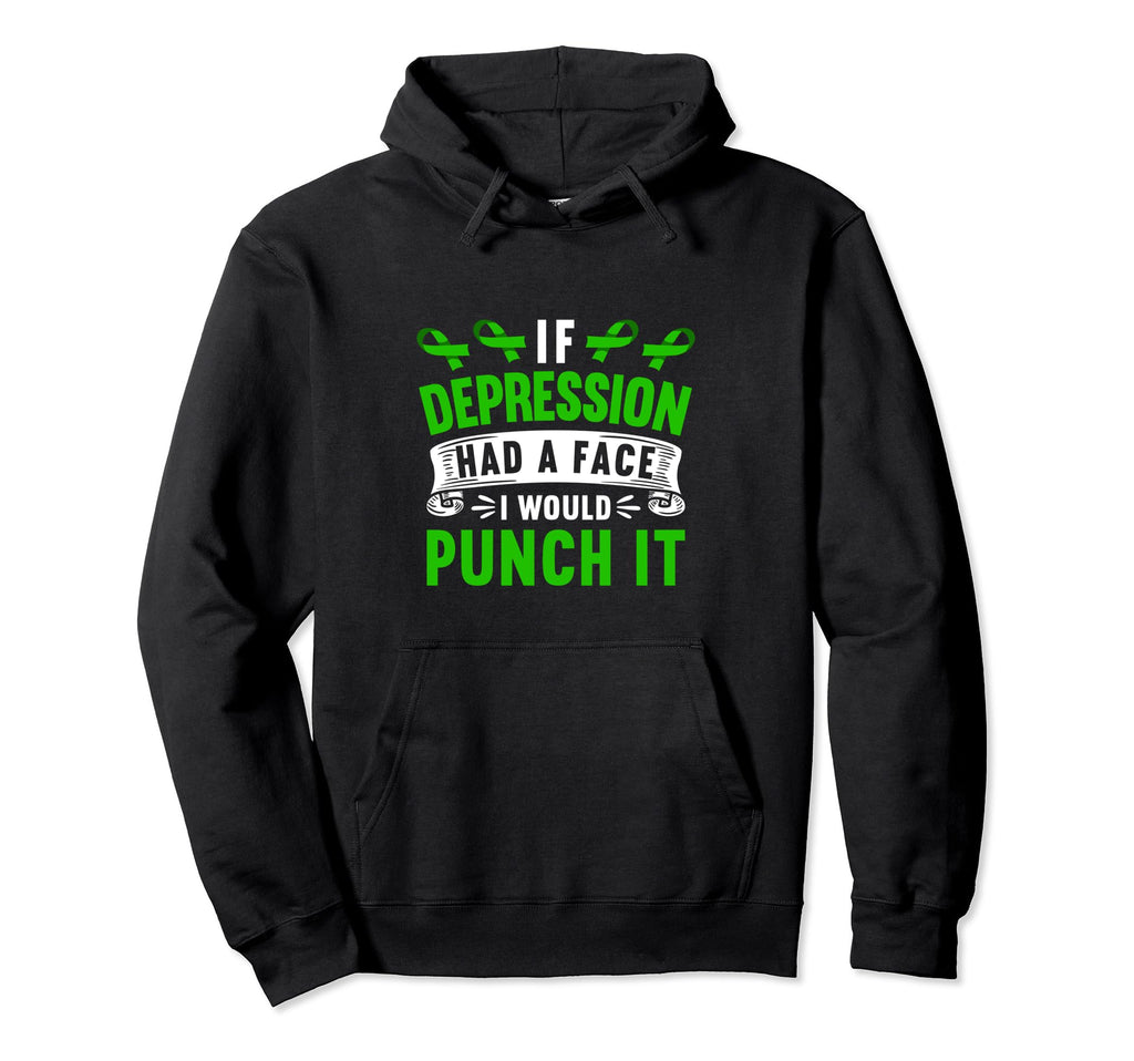 Awareness I If Depression Had Face Hoodie - Fun Novelty Design for Adults - T-Shirt, Sweatshirt, Hoodie
