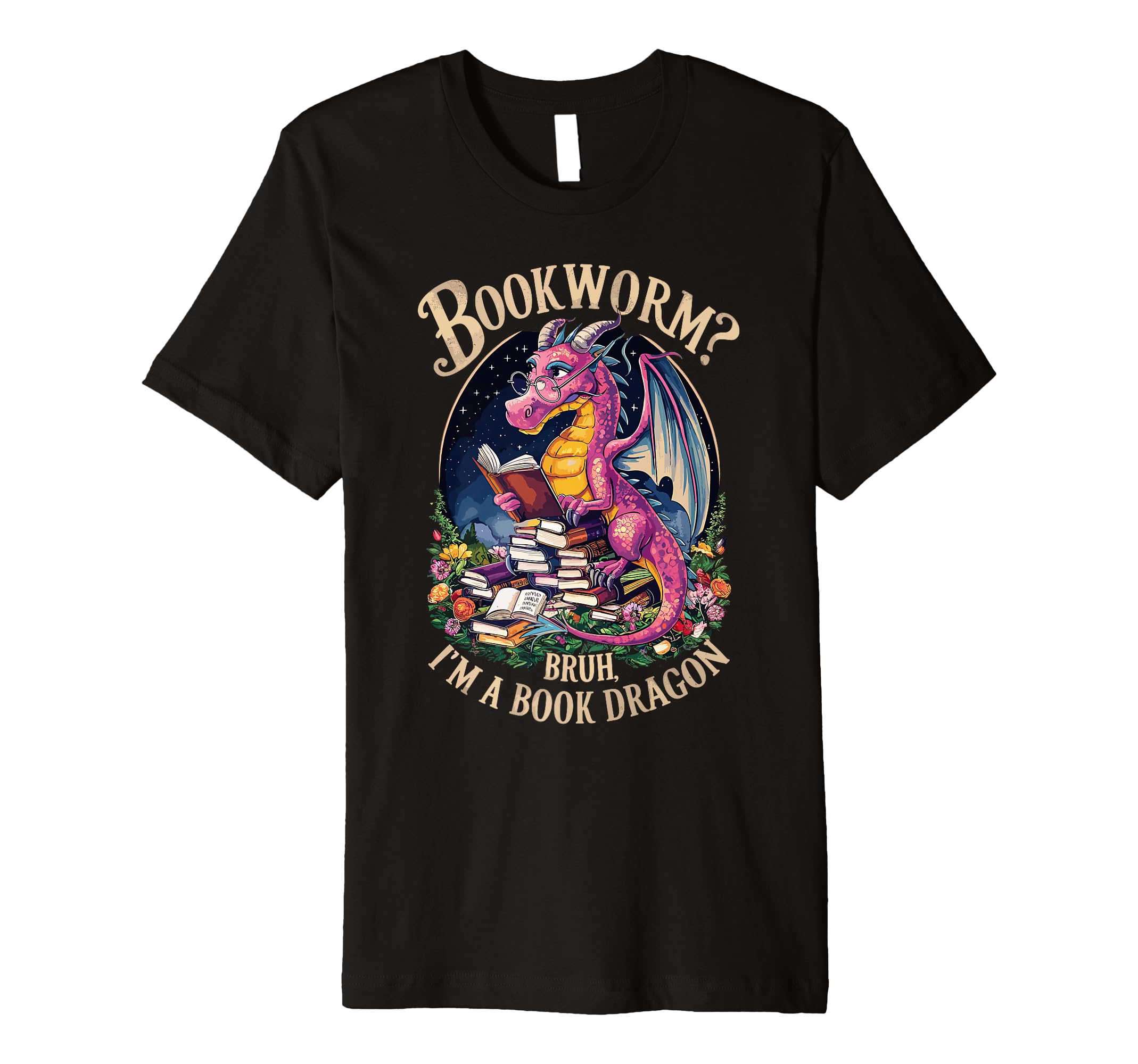 Librarian Gothic Bruh Book Dragon T-Shirt - Streetwear Style Men Women - T-Shirt, Sweatshirt, Hoodie