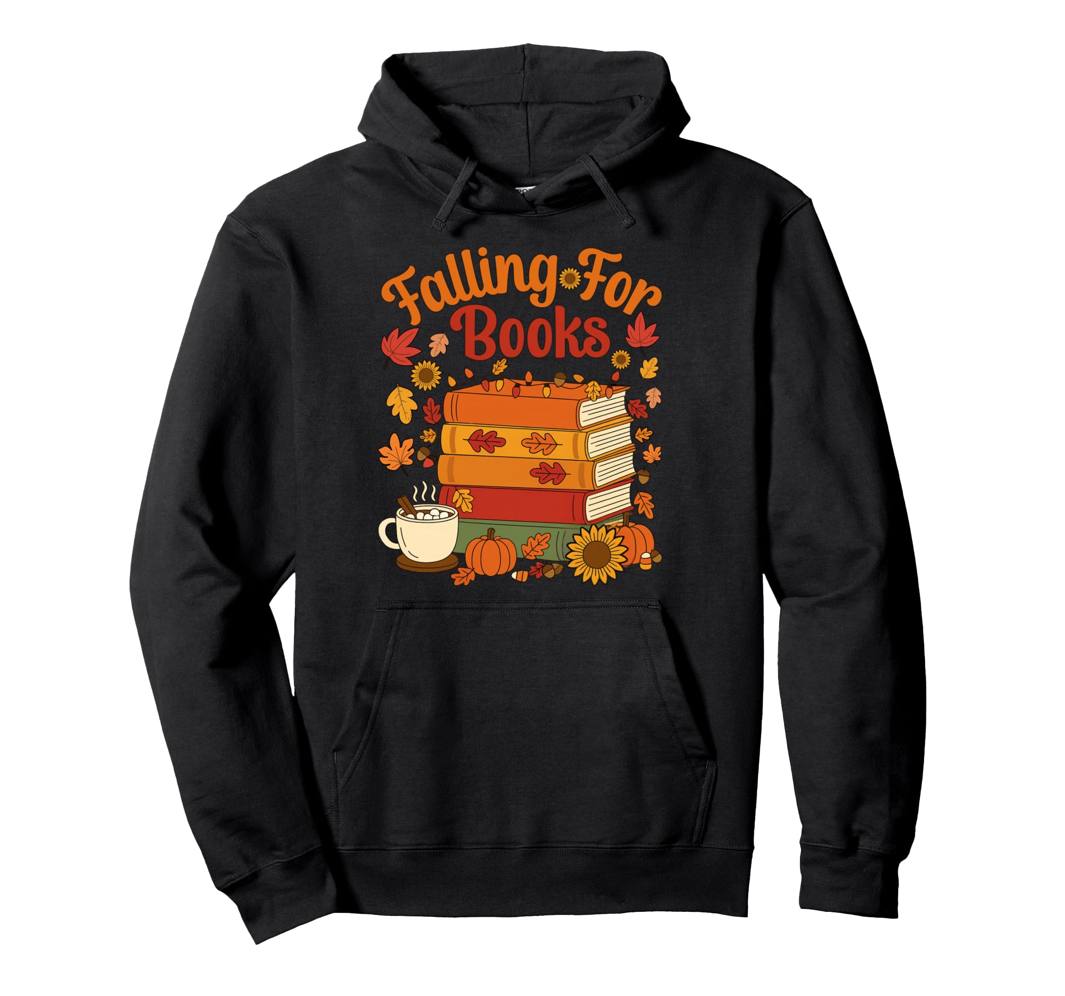 Fall Falling Books Book Lover Hoodie - Unique Graphic Unisex - T-Shirt, Sweatshirt, Hoodie