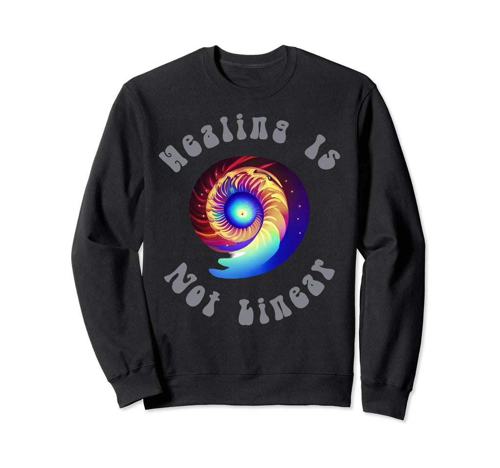 Healing Is Not Linear Mental Health Sweatshirt - Trendy Graphic for Adults - T-Shirt, Sweatshirt, Hoodie