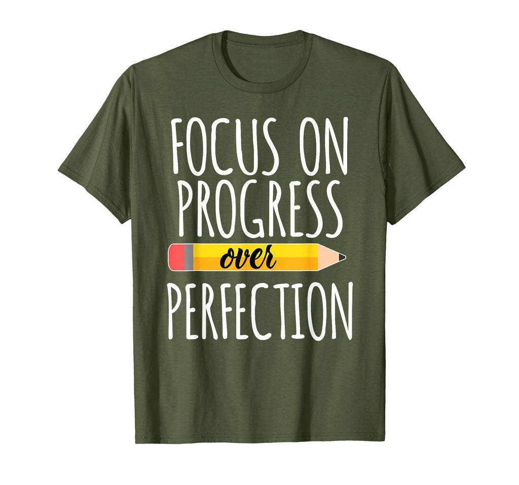 Focus Progress Over Perfection Back T-Shirt - Aesthetic Graphic for Adults - T-Shirt, Sweatshirt, Hoodie