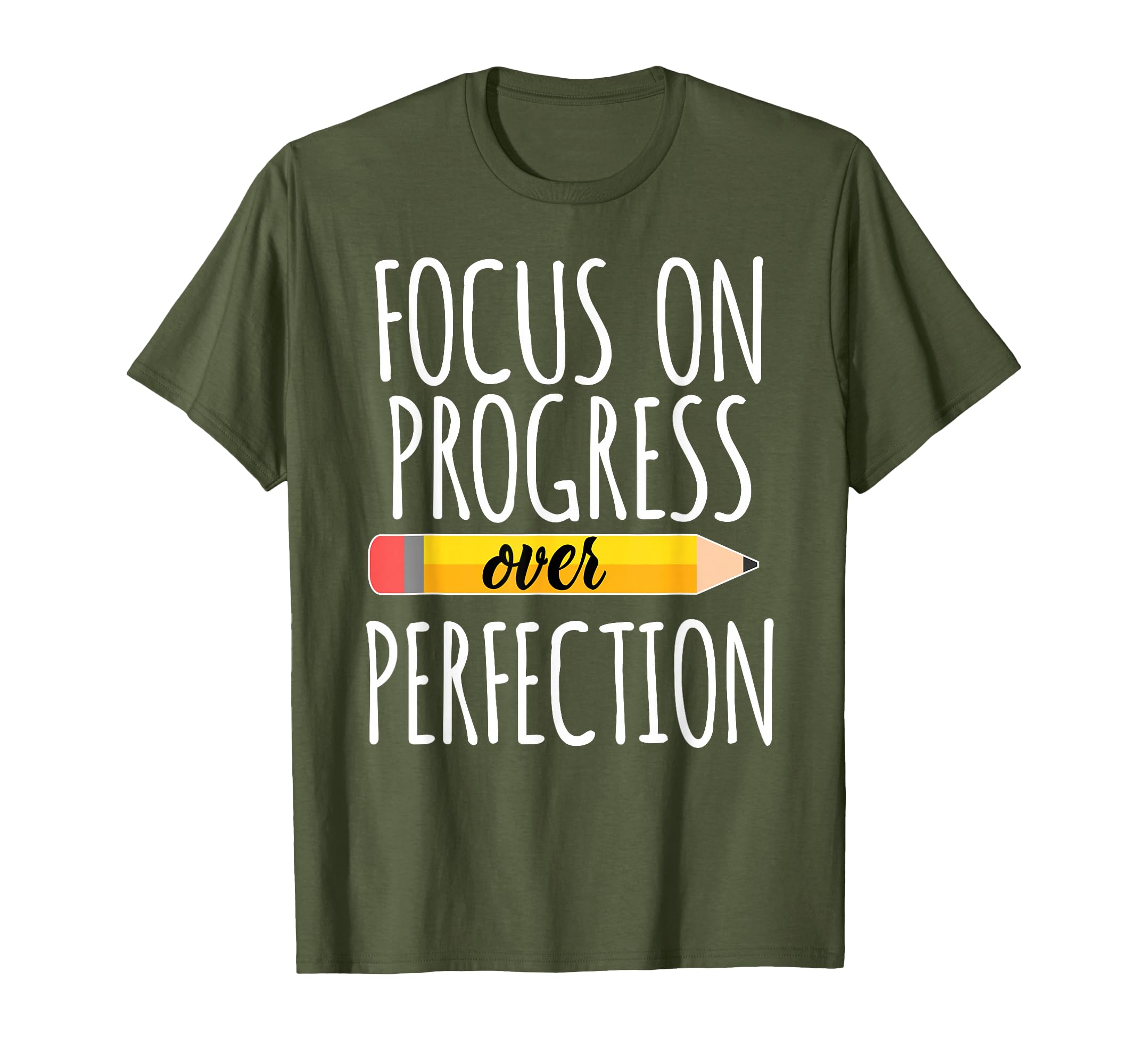 Focus Progress Over Perfection Back T-Shirt - Aesthetic Graphic for Adults - T-Shirt, Sweatshirt, Hoodie