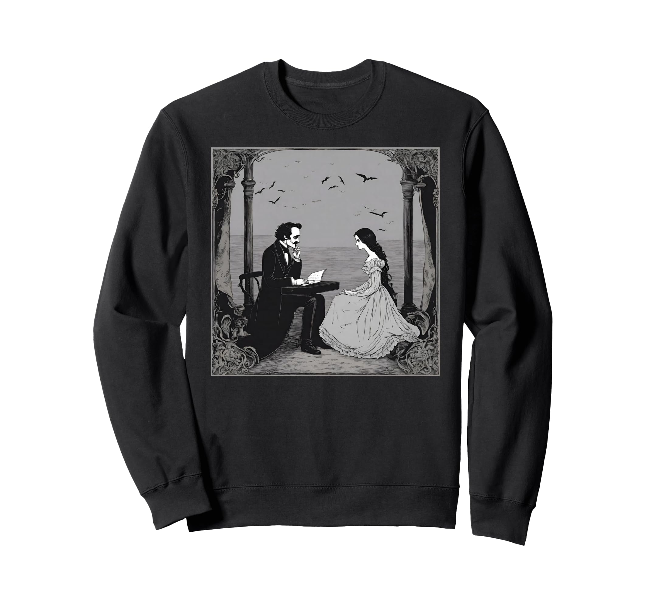 Edgar Allan Poe And Annabel Lee Sweatshirt - Aesthetic Graphic Men Women - T-Shirt, Sweatshirt, Hoodie