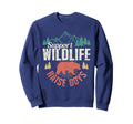 Support Wildlife Raise Mom Dad Wild One Sweatshirt - Graphic Print Unisex - T-Shirt, Sweatshirt, Hoodie