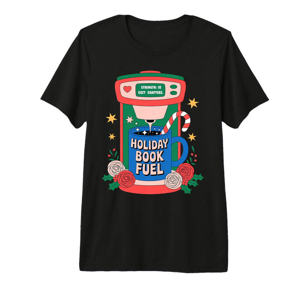Book And Coffe Lover Holiday Book T-Shirt - Minimalist Print for Adults - T-Shirt, Sweatshirt, Hoodie