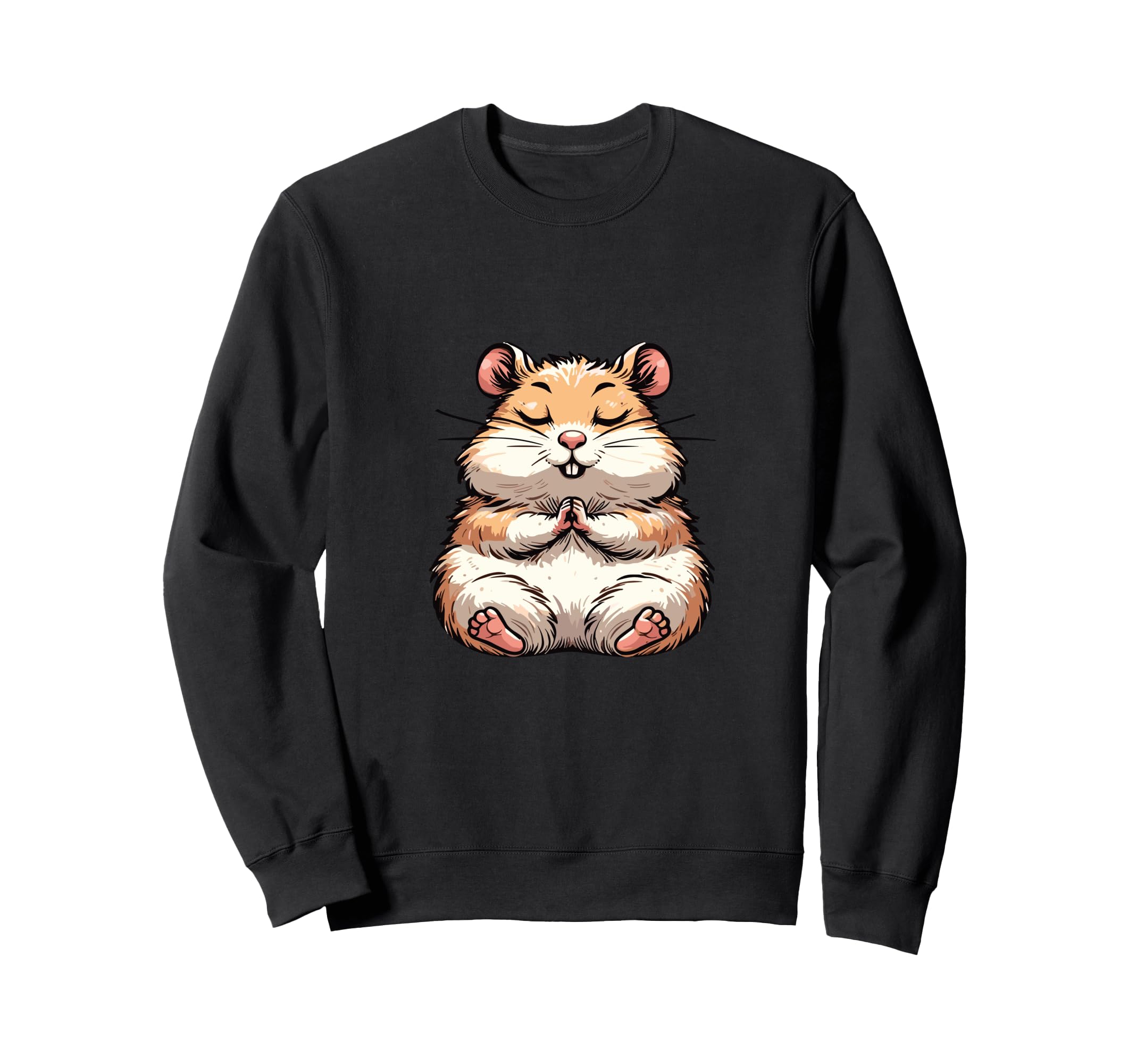 Meditation Hamster Yoga Pose Sweatshirt - Novelty Apparel Men Women - T-Shirt, Sweatshirt, Hoodie