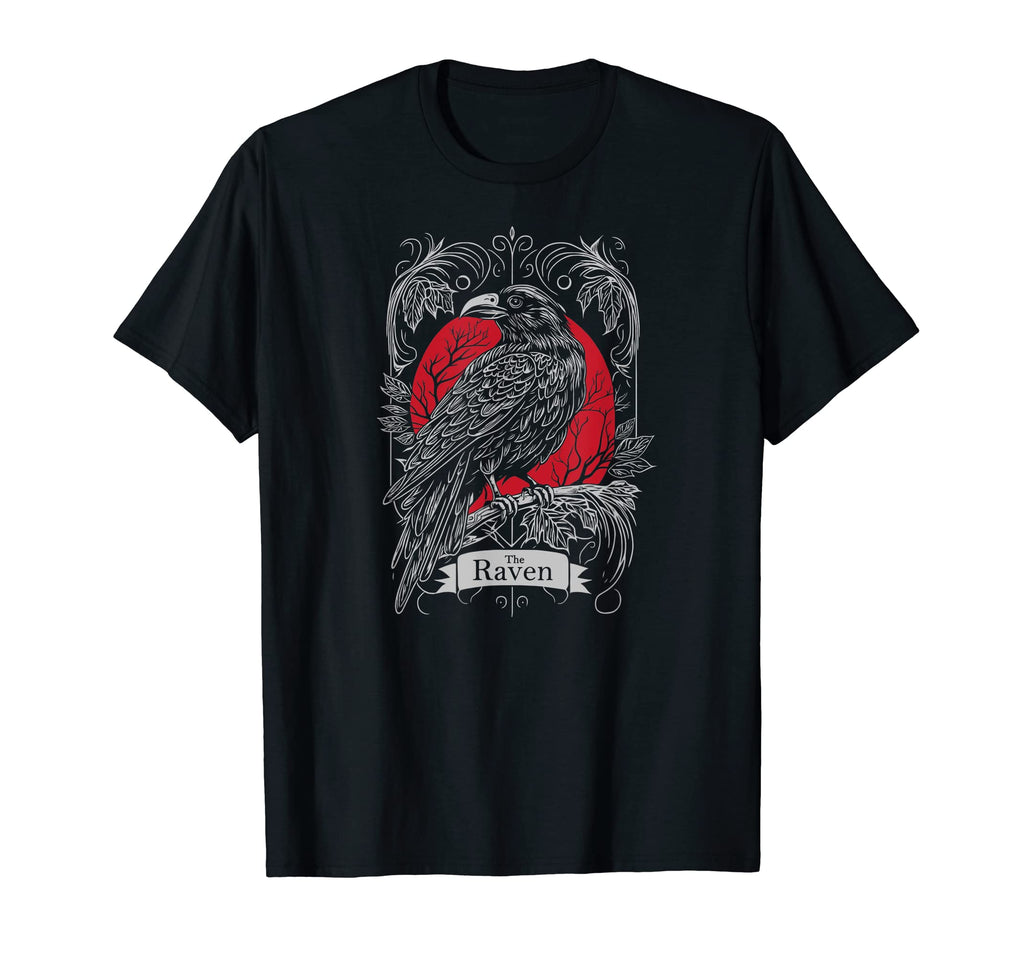 Raven Gothic Literature T-Shirt - Minimalist Print Men Women - T-Shirt, Sweatshirt, Hoodie