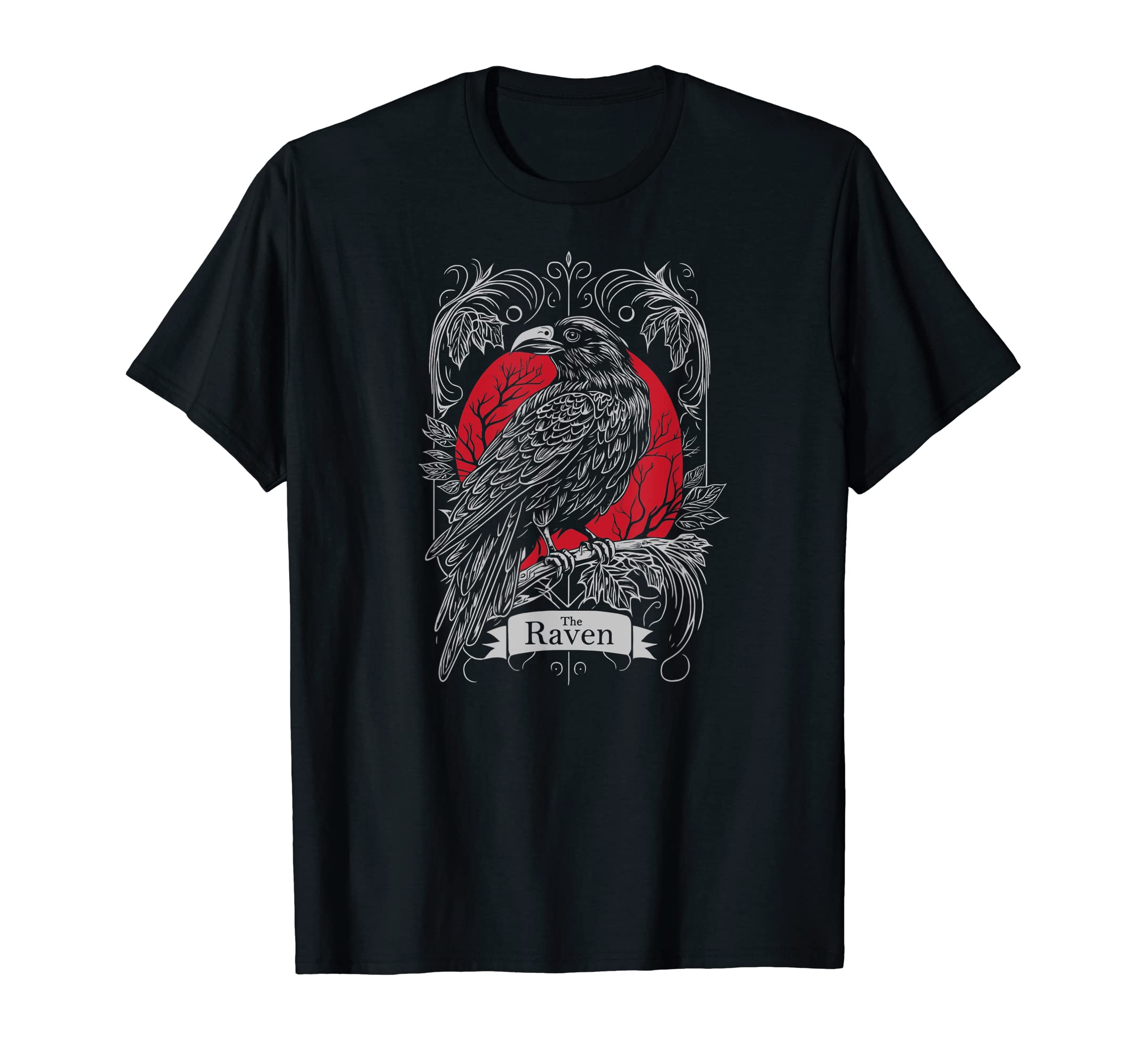 Raven Gothic Literature T-Shirt - Minimalist Print Men Women - T-Shirt, Sweatshirt, Hoodie