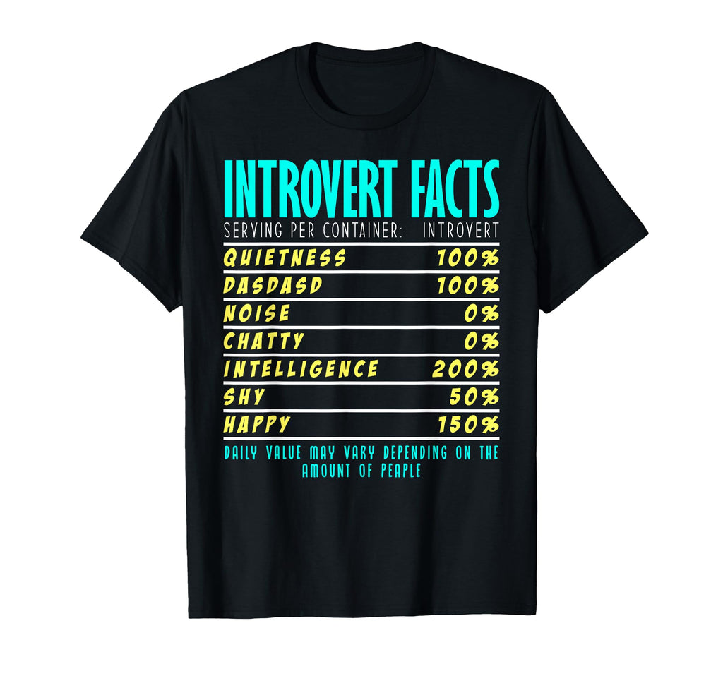 Funny Introvert Facts Quiet Social T-Shirt - Trendy Graphic for Adults - T-Shirt, Sweatshirt, Hoodie