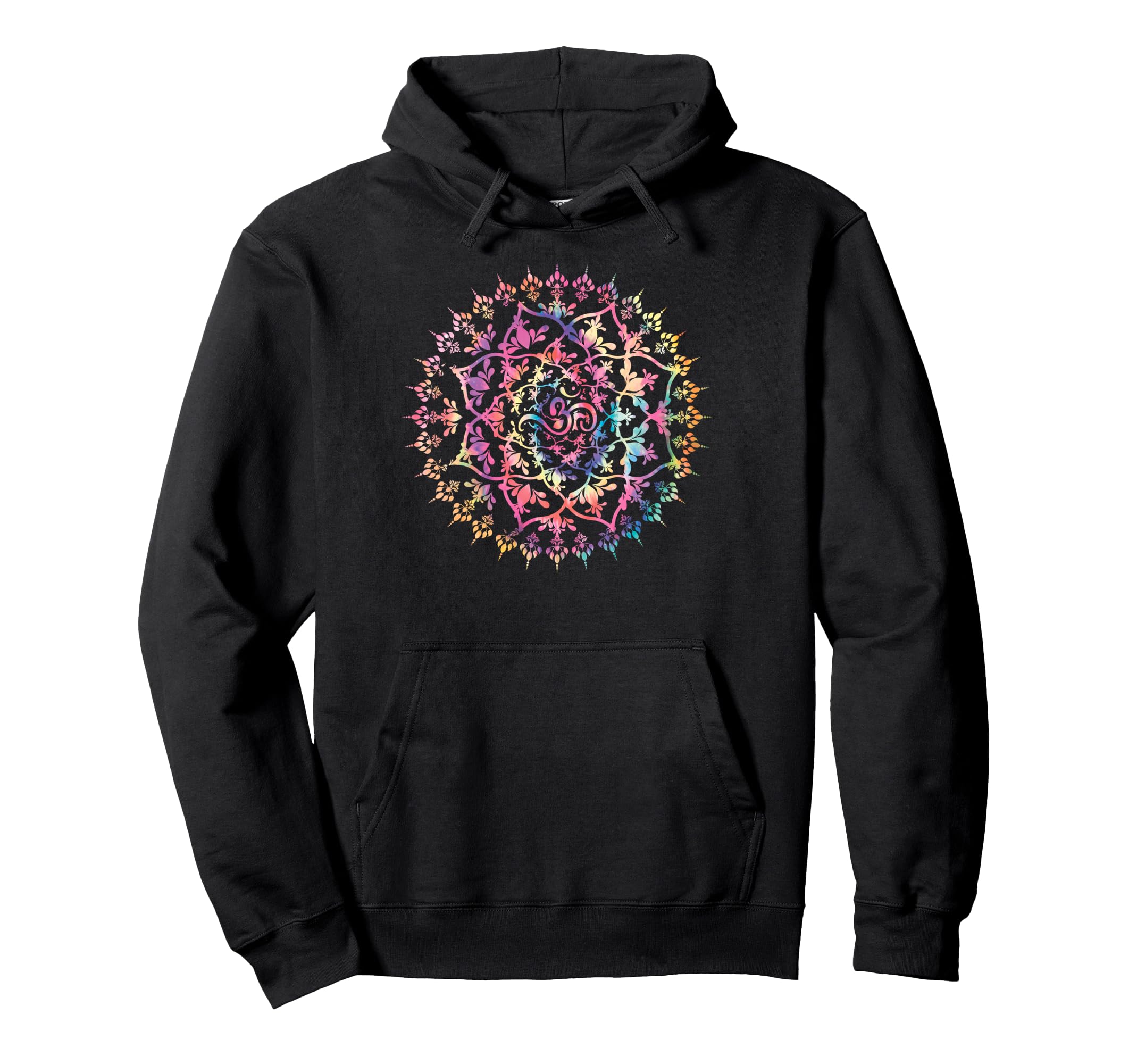 Tie Dye Mandala Yoga Namaste Hoodie - Casual Everyday Wear for Adults - T-Shirt, Sweatshirt, Hoodie