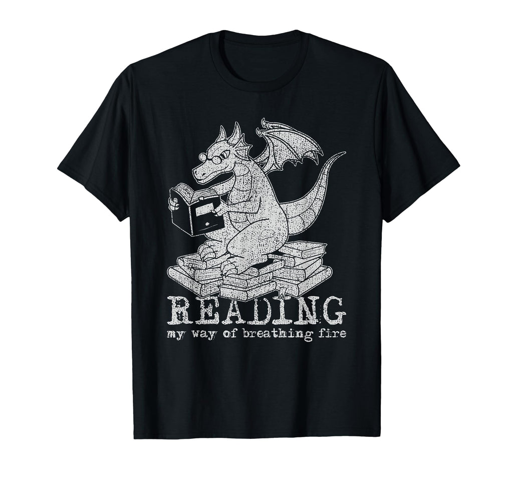 Magical Dragon Reading Books Lover T-Shirt - Trendy Graphic Men Women - T-Shirt, Sweatshirt, Hoodie