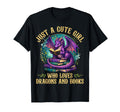Just Who Loves Dragons And Books T-Shirt - Casual Everyday Wear Men Women - T-Shirt, Sweatshirt, Hoodie
