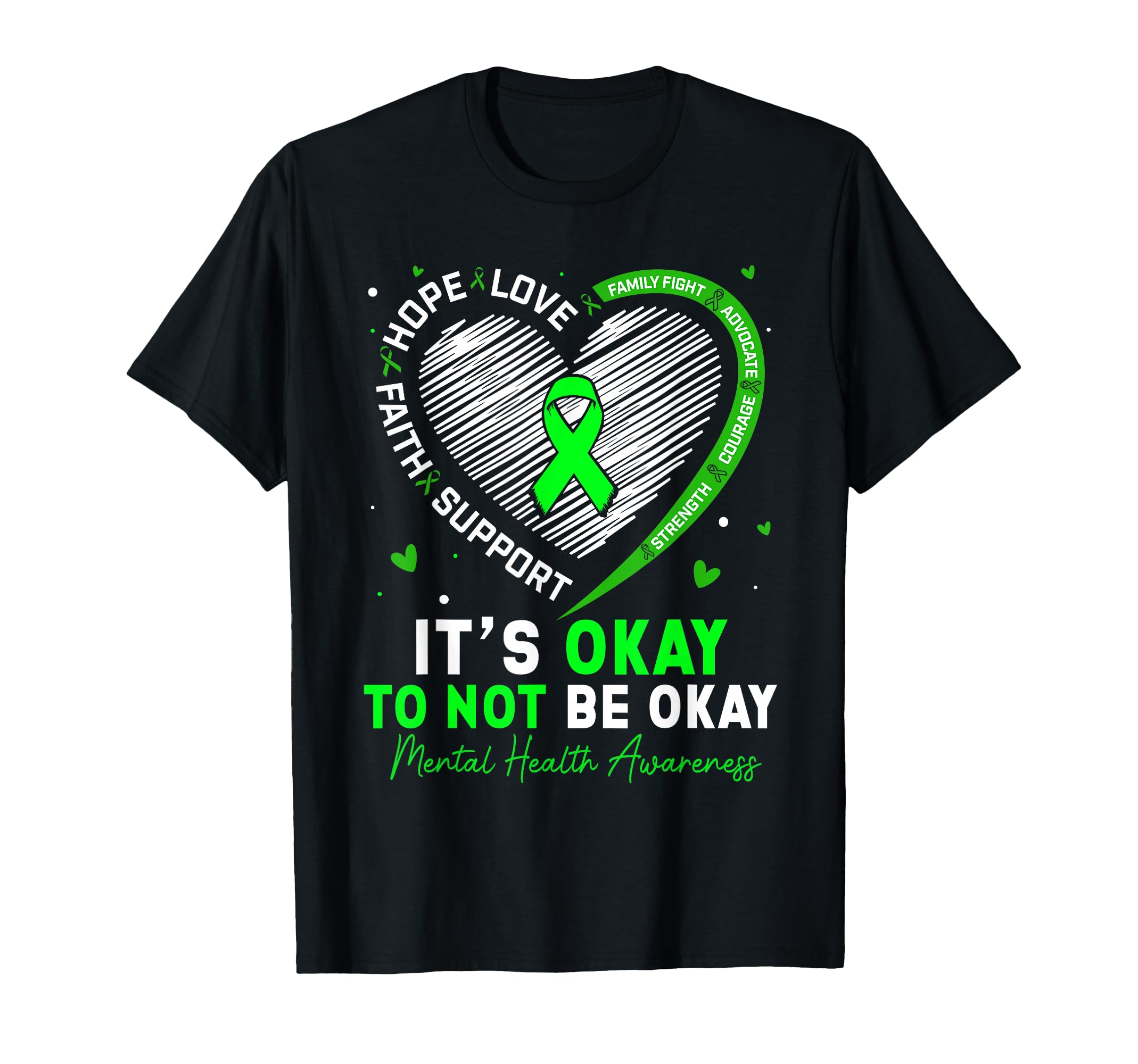 Its Okay To Not Be Okay Mental T-Shirt - Custom Art Print for Adults - T-Shirt, Sweatshirt, Hoodie