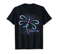 Suicide Awareness Semicolon Dragonfly T-Shirt - Unique Graphic Unisex - T-Shirt, Sweatshirt, Hoodie