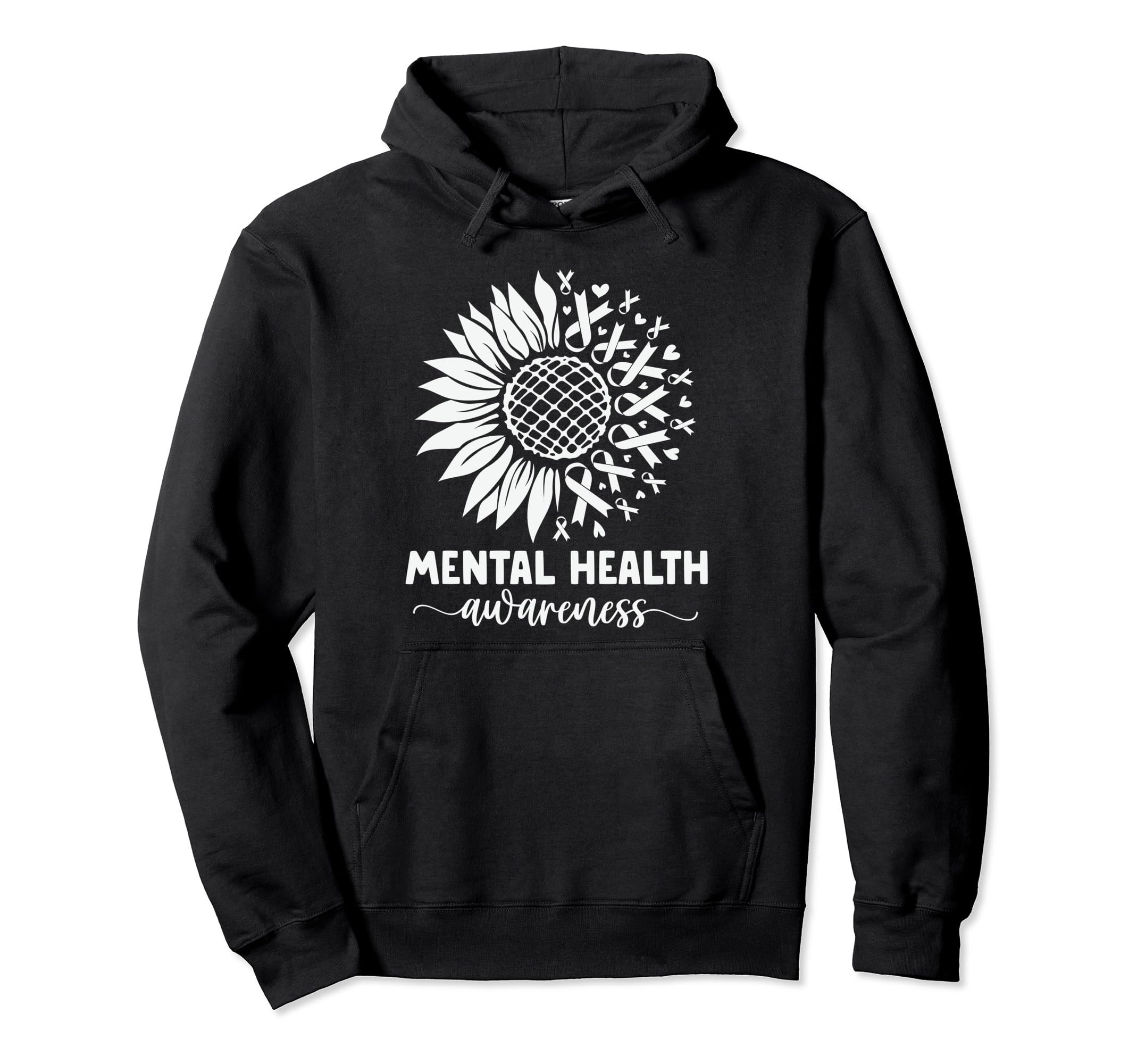 Mental Health Awareness Green Sunflower Hoodie - Aesthetic Graphic Unisex - T-Shirt, Sweatshirt, Hoodie