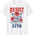 Resist Like It's 1776 Vintage Floral 4th of July T-Shirt Unisex T-shirt, Sweatshirt, Hoodie, Long Sleeve Tee - T-Shirt, Sweatshirt, Hoodie