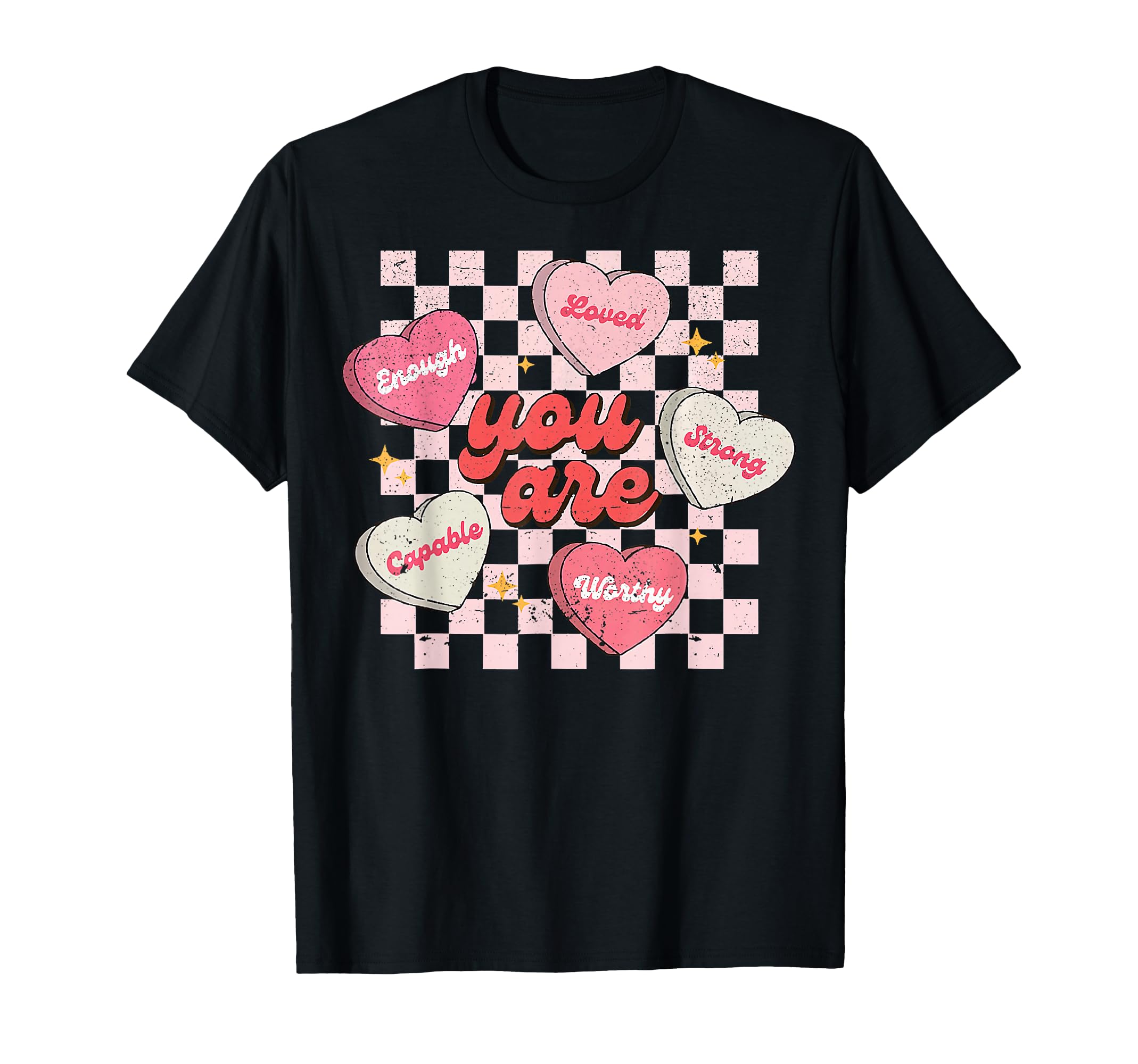 You Are Loved Candy Heart Teacher T-Shirt - Minimalist Print for Adults - T-Shirt, Sweatshirt, Hoodie