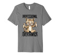 Professional Overthinker Cat Introvert T-Shirt - Novelty Apparel Unisex - T-Shirt, Sweatshirt, Hoodie