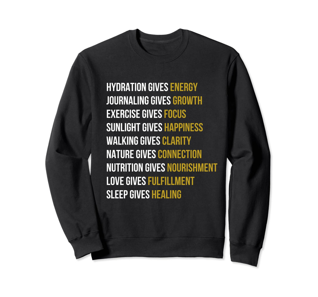 Mindfulness And Self Care Sweatshirt - Aesthetic Graphic for Adults - T-Shirt, Sweatshirt, Hoodie
