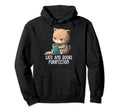 Cats And Books Purrfection Book Lover Hoodie - Minimalist Print for Adults - T-Shirt, Sweatshirt, Hoodie