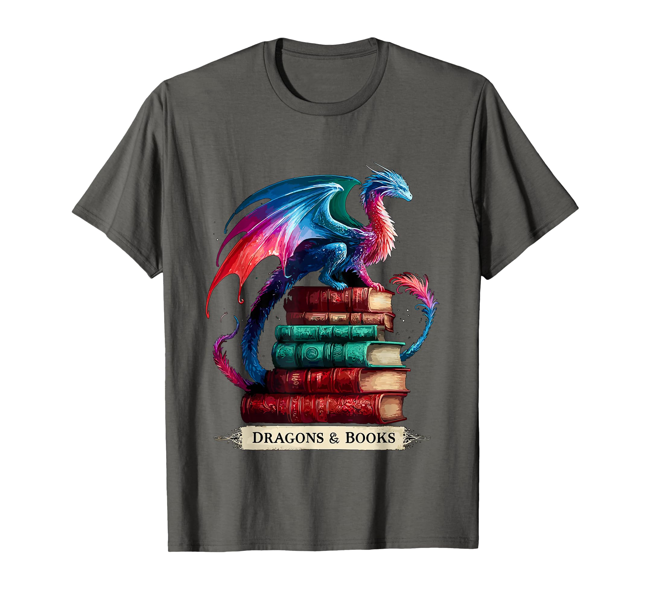 Dragons And Books Dragonworm Book T-Shirt - Aesthetic Graphic for Adults - T-Shirt, Sweatshirt, Hoodie