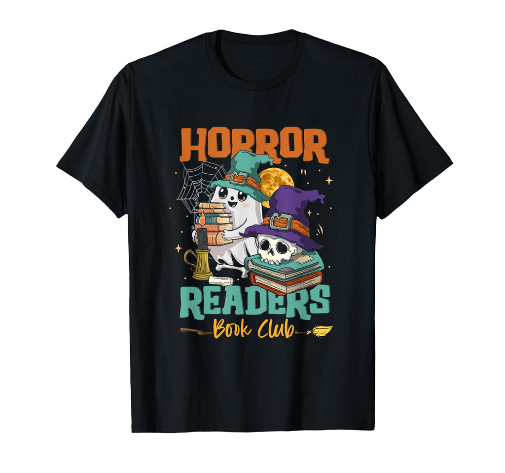 Horror Readers Book Club Halloween T-Shirt - Custom Art Print Men Women - T-Shirt, Sweatshirt, Hoodie