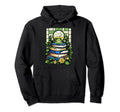 Frog Bookish Bookworm Stained Glass Hoodie - Novelty Apparel Men Women - T-Shirt, Sweatshirt, Hoodie